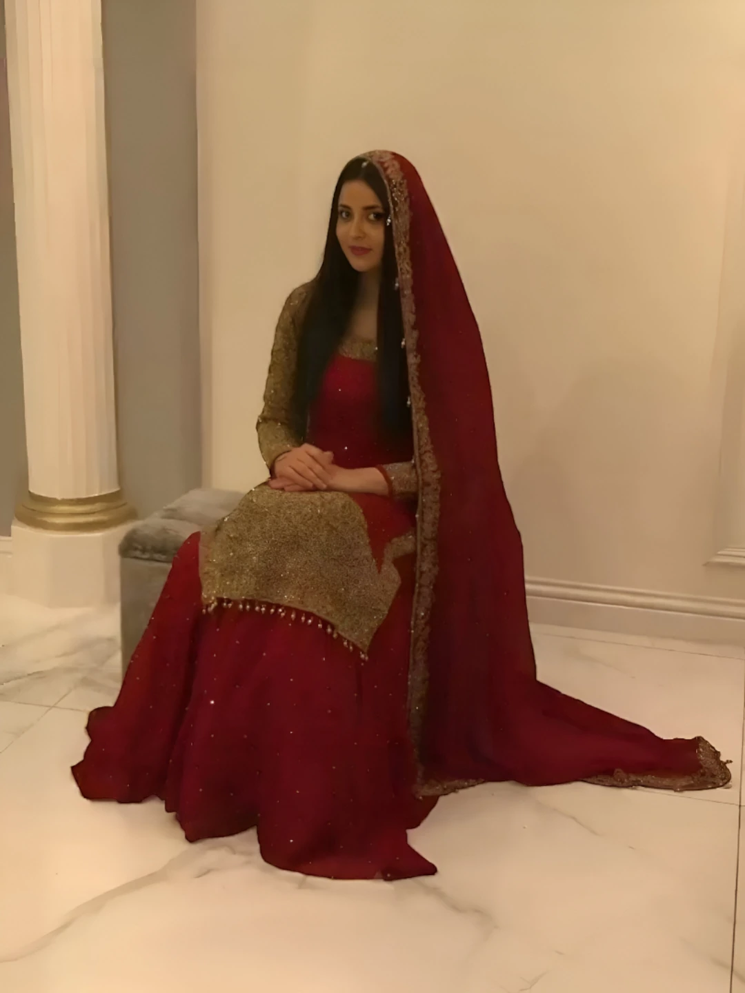 Women's Chiffon Lehenga Choli Red – Ready to Wear