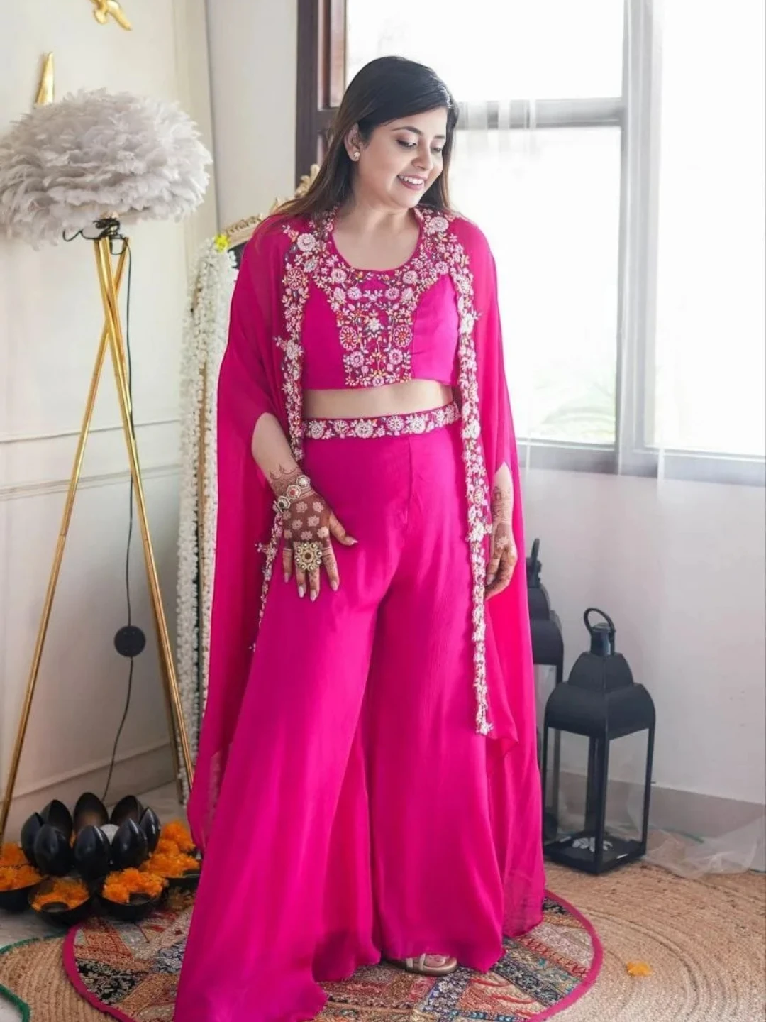 Women's Indo-Western Outfit Pink – Ready to Wear