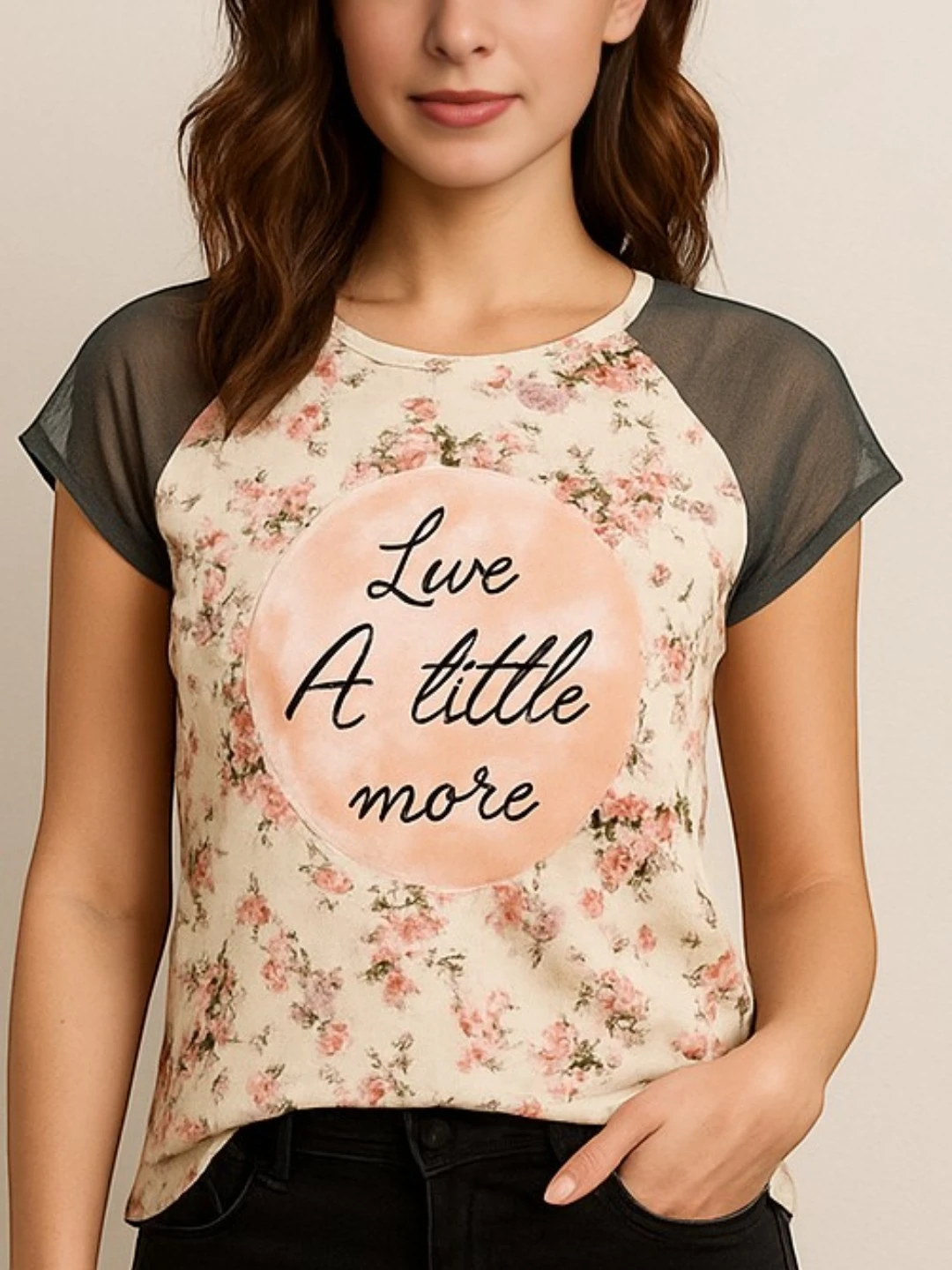 Women's Georgette Top – Floral Print
