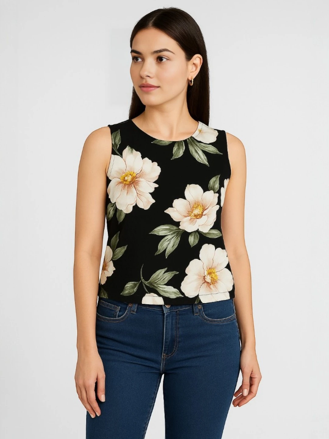 Women's Viscose Rayon Top Black – Solid