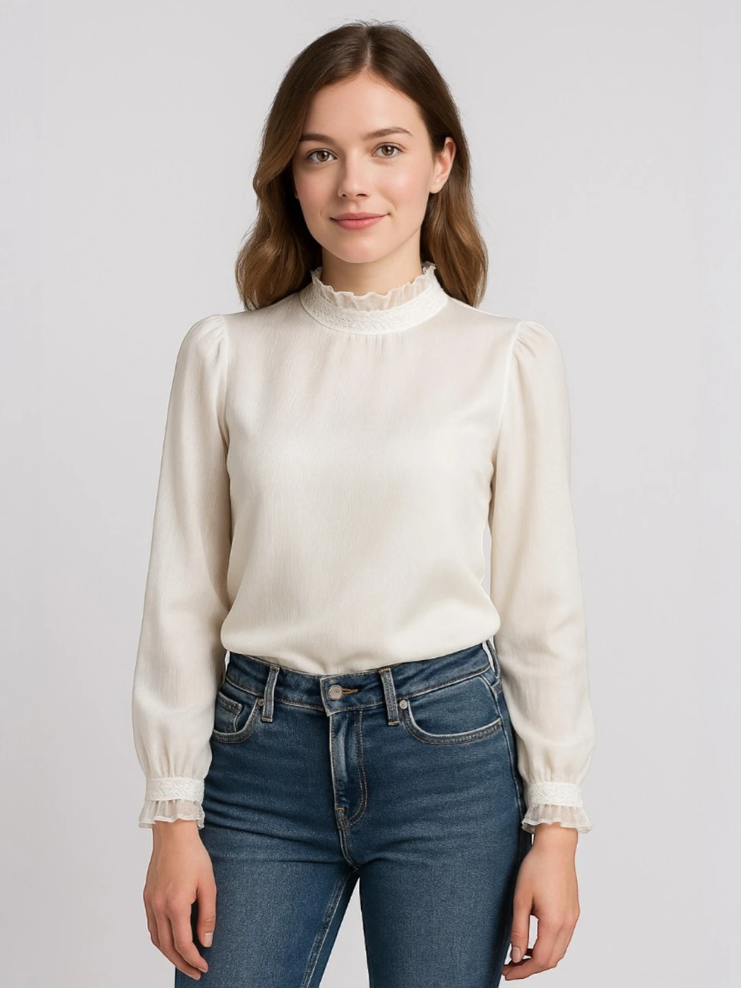 Women's Georgette Top Black – Solid