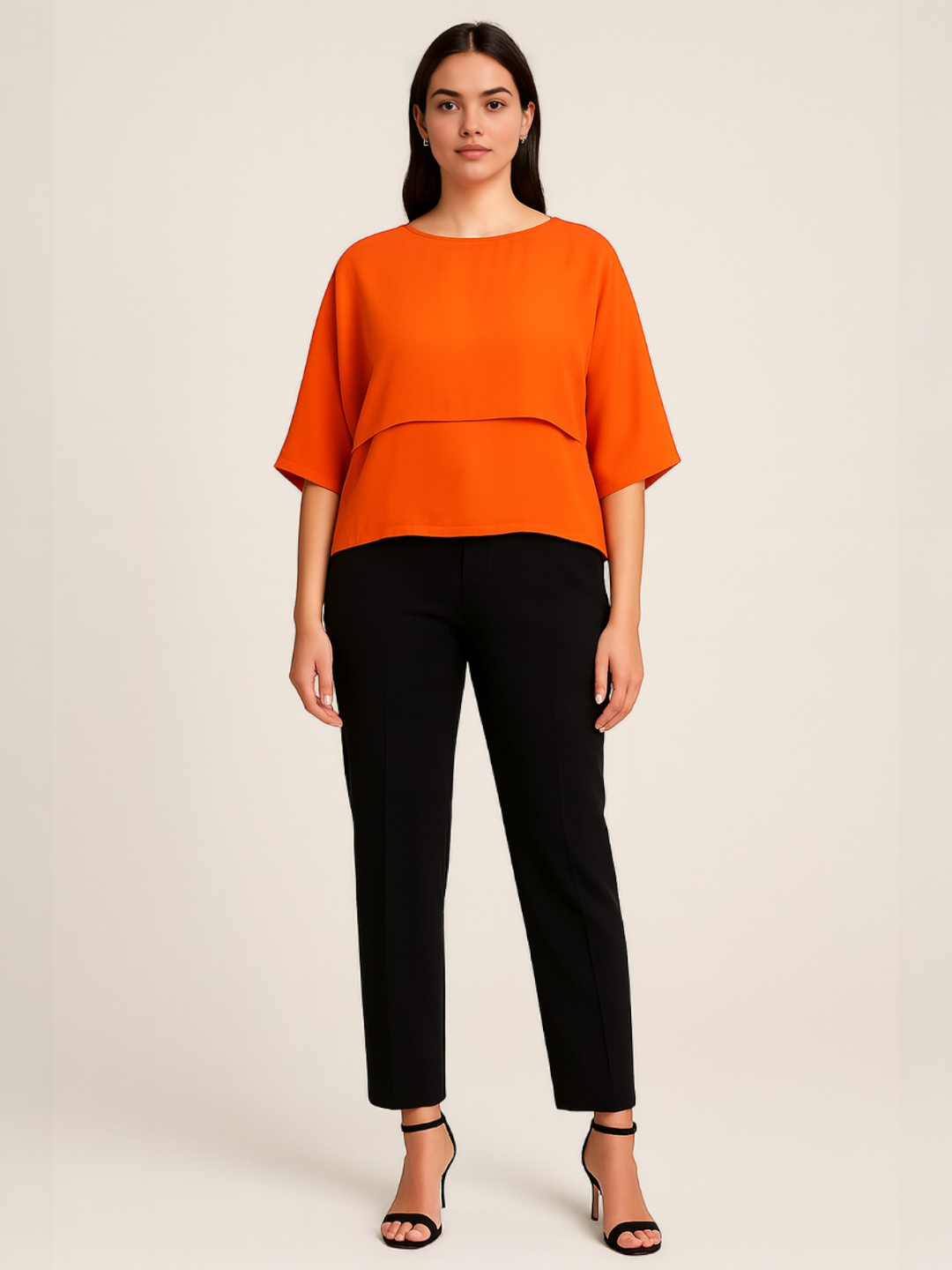Women's Chiffon Top Red – Solid
