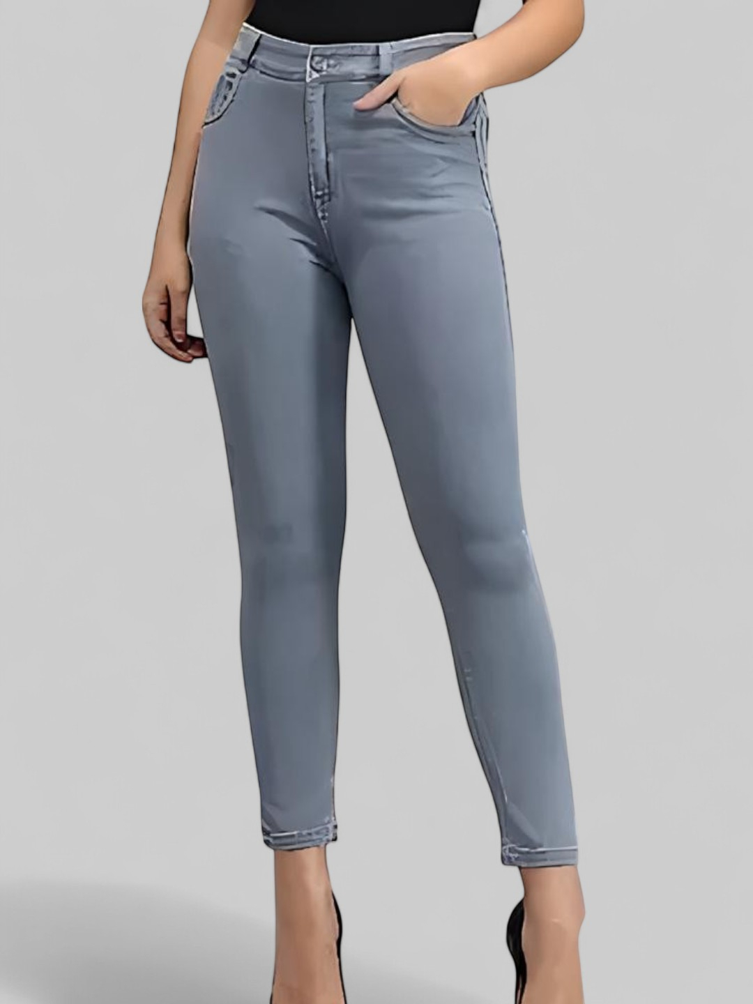 Women's Jeans Grey – Slim Fit