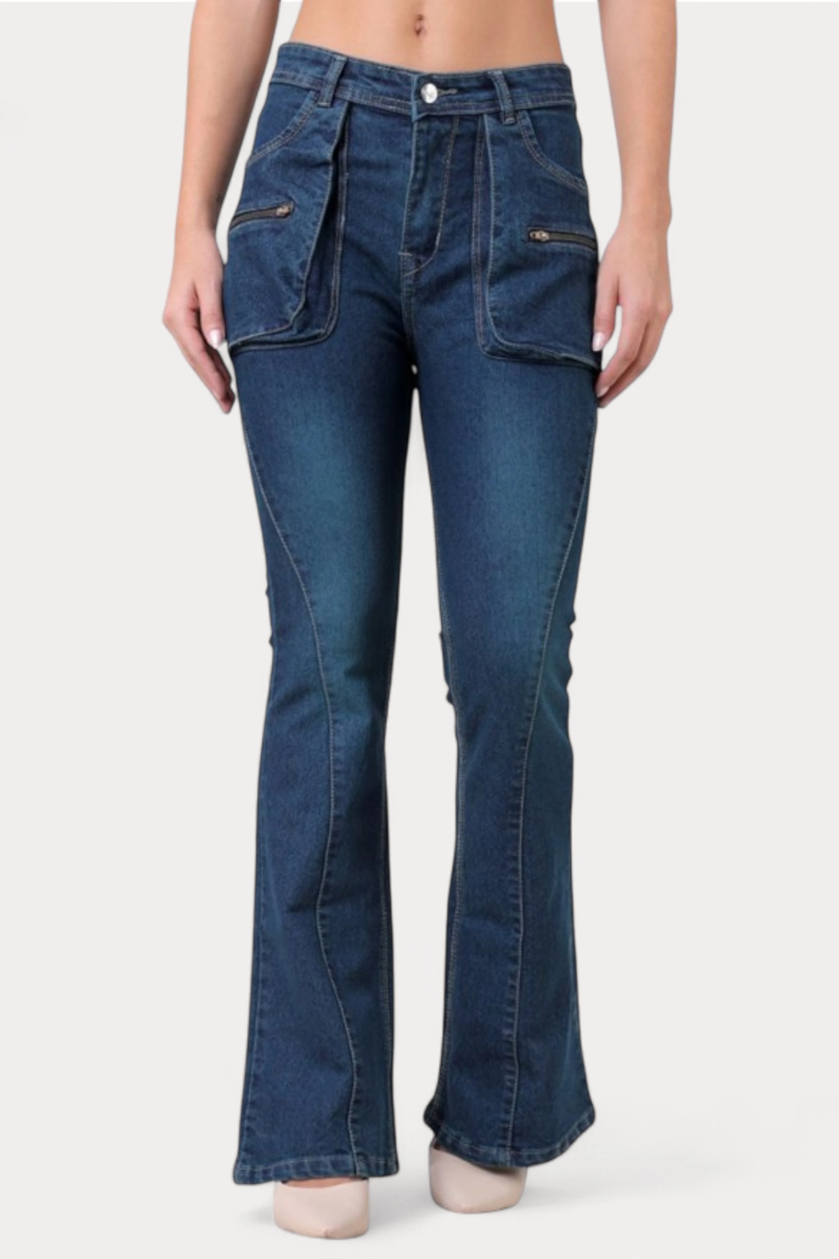 Women's Cotton Jeans Grey – Ready to Wear