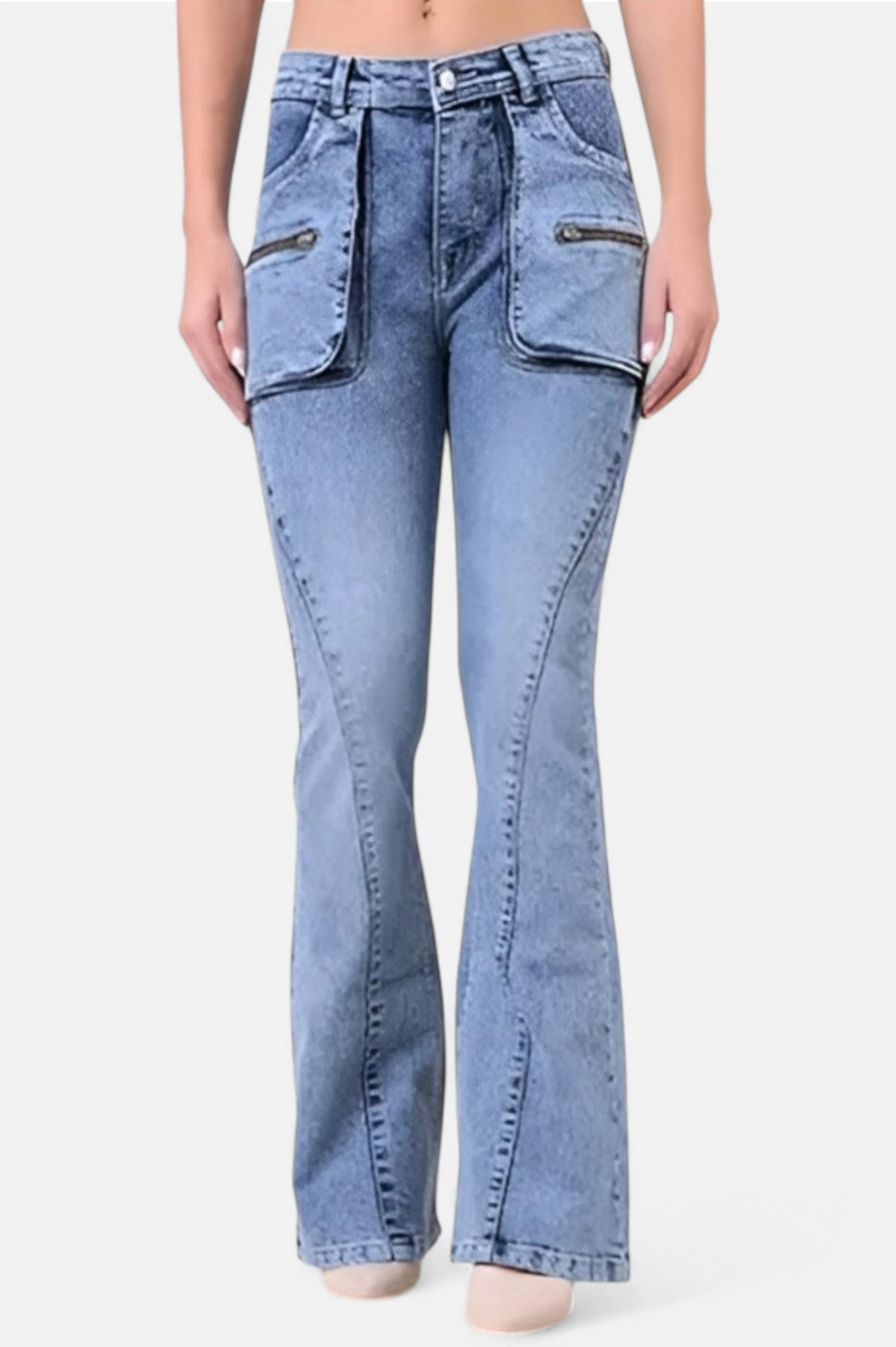 Women's Cotton Jeans Grey – Ready to Wear
