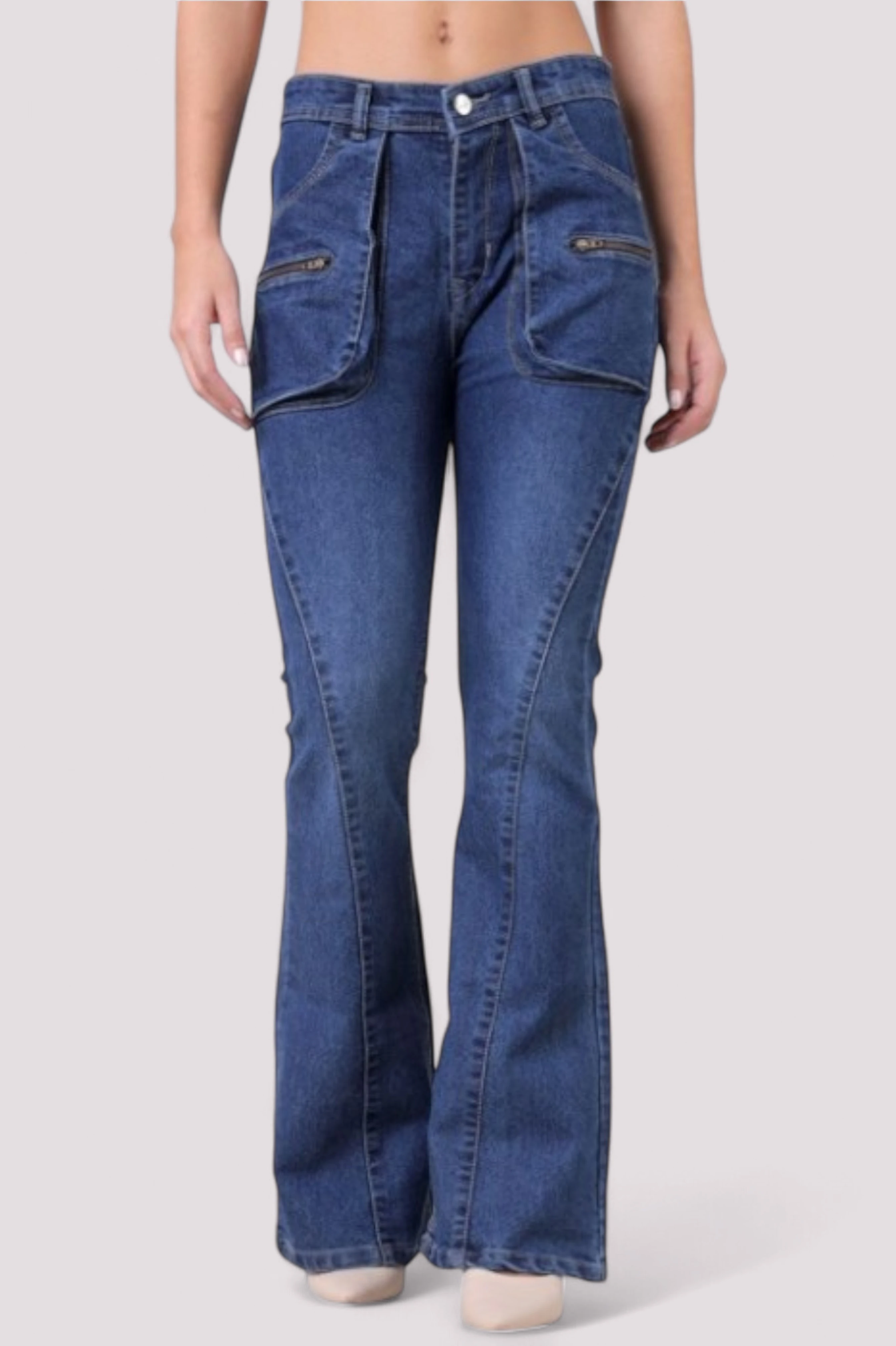 Women's Cotton Jeans Grey – Ready to Wear