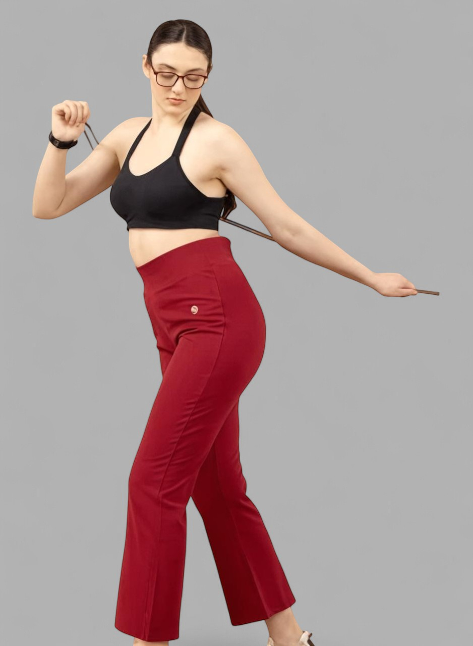 Women's Pants Red – Slim Fit