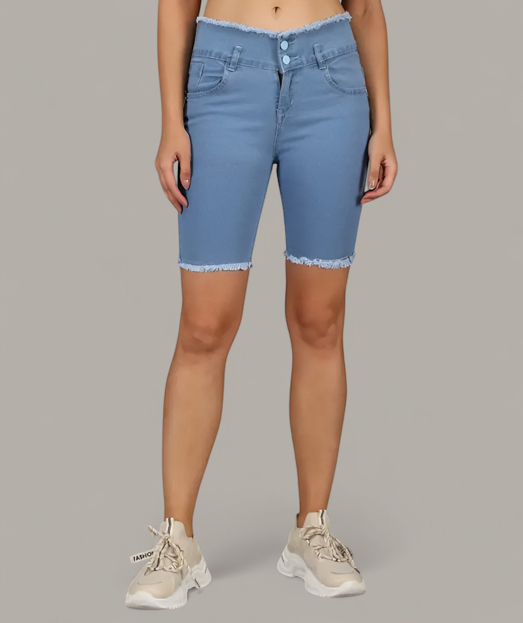 Women's Denim Shorts Blue – Solid