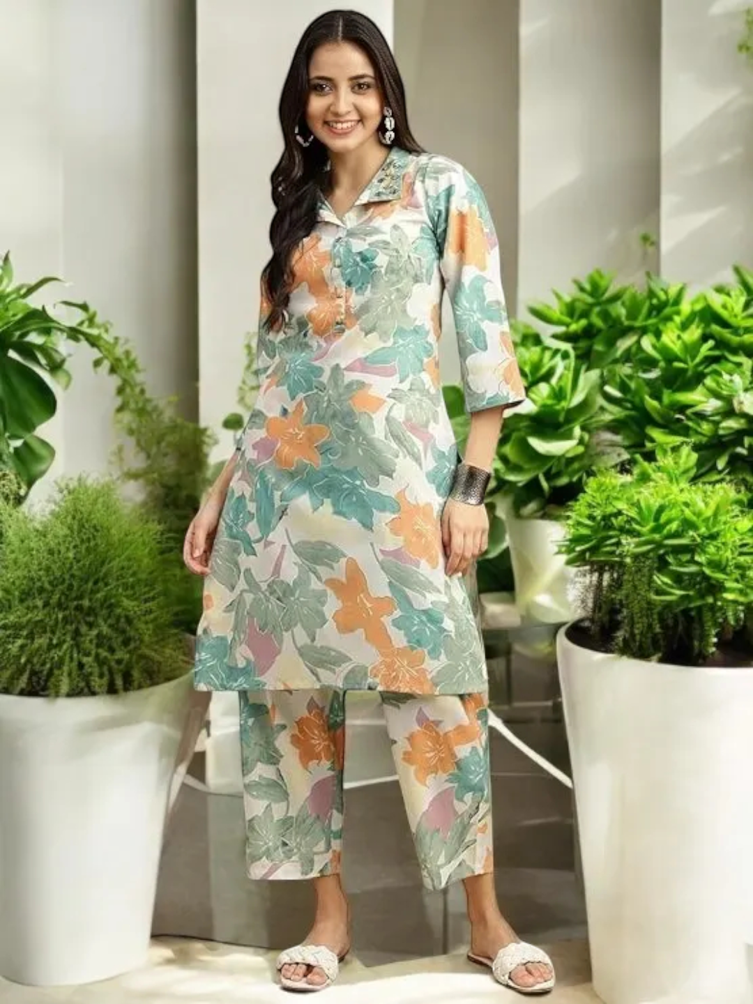 Women's Cotton Kurti Green – Ready to Wear