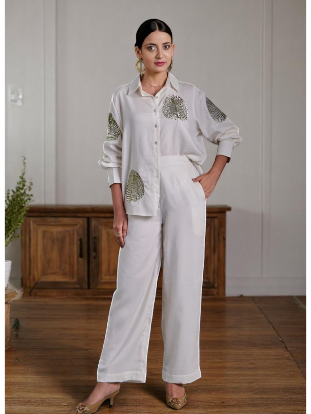 Women's Co-Ord Set – Embroidered