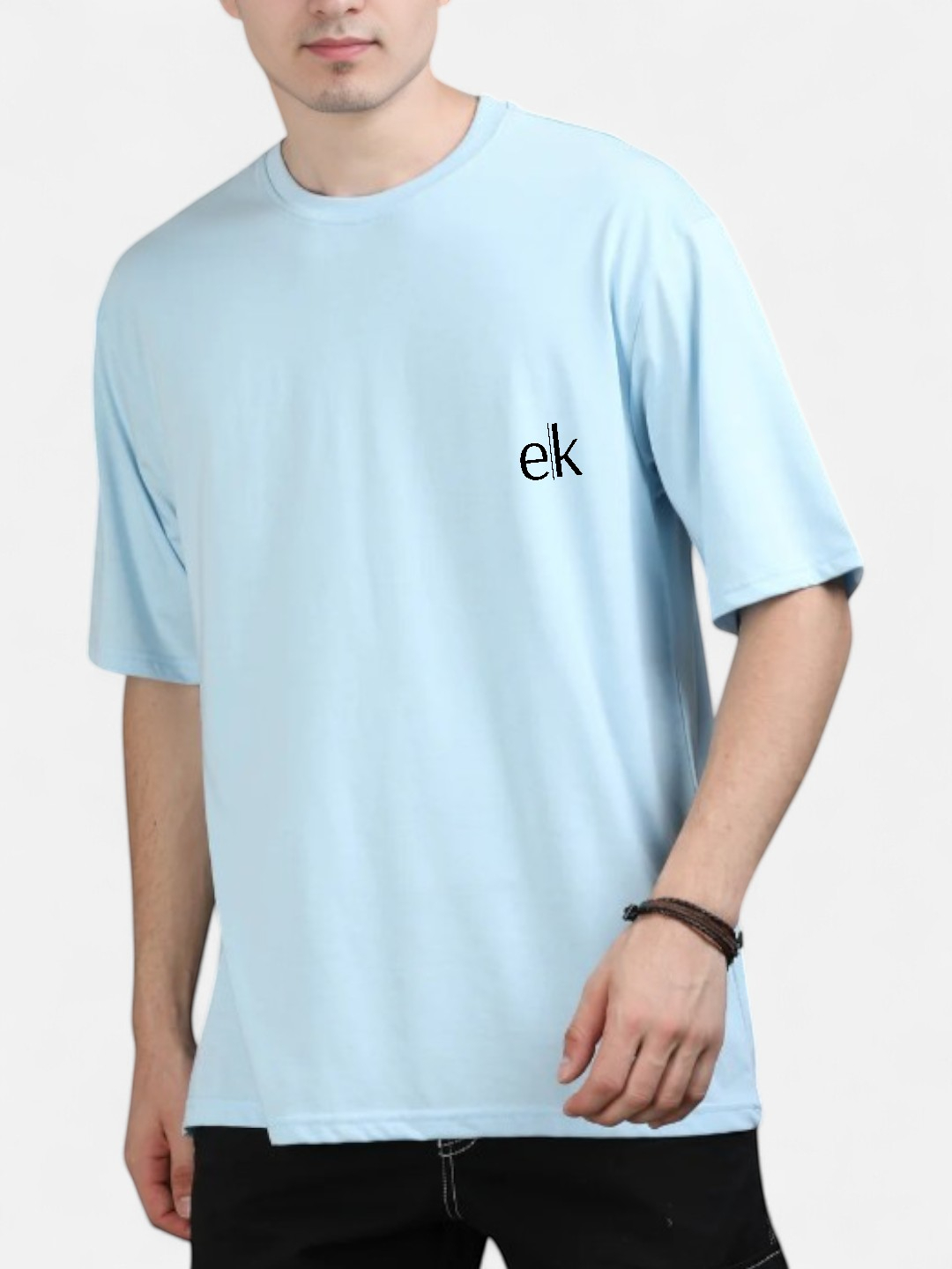 Men's Premium Fabric Sarina T-Shirt Sky Blue – Solid