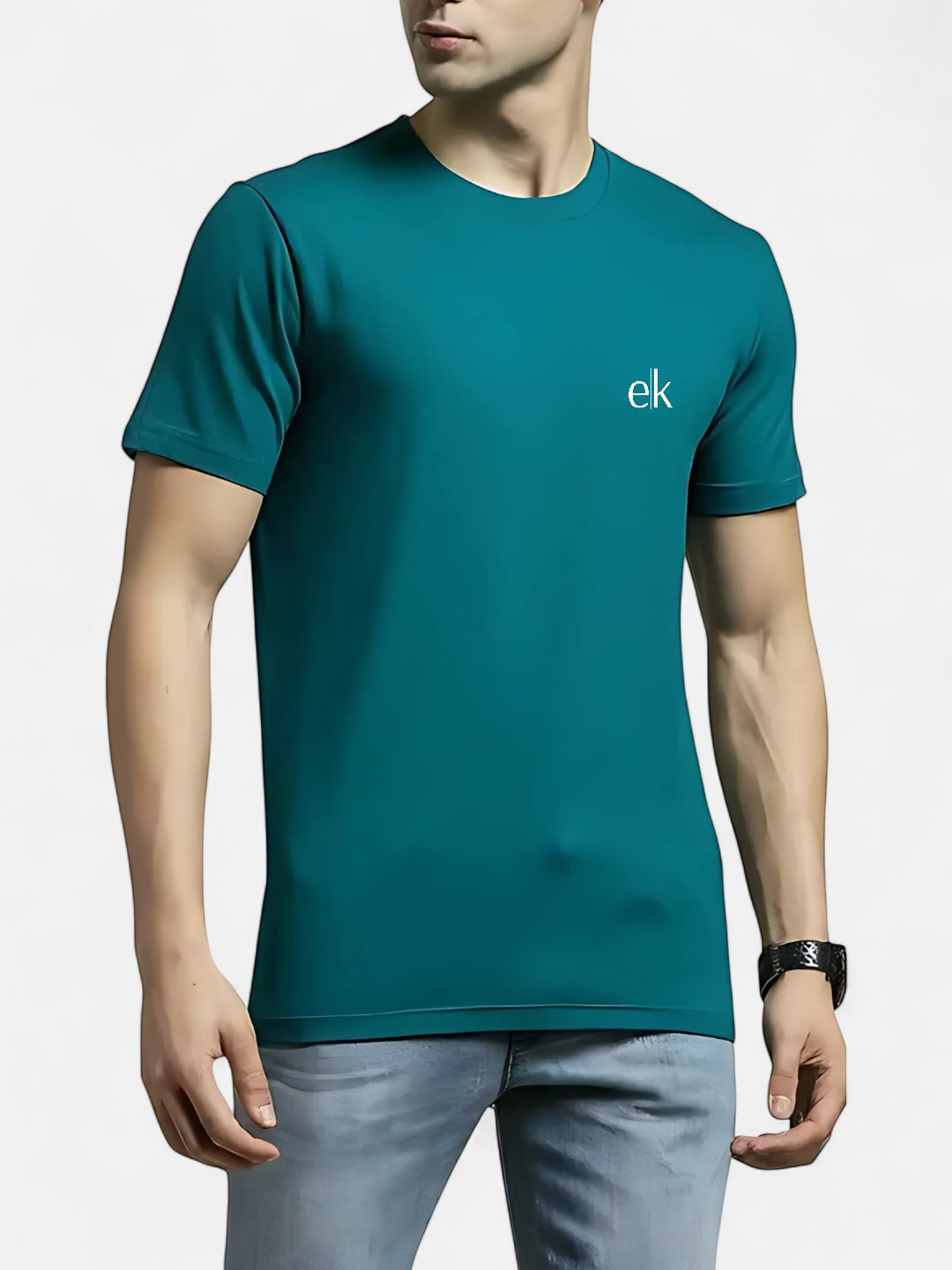 Men's Premium Fabric Sarina T-Shirt Teal Green – Solid