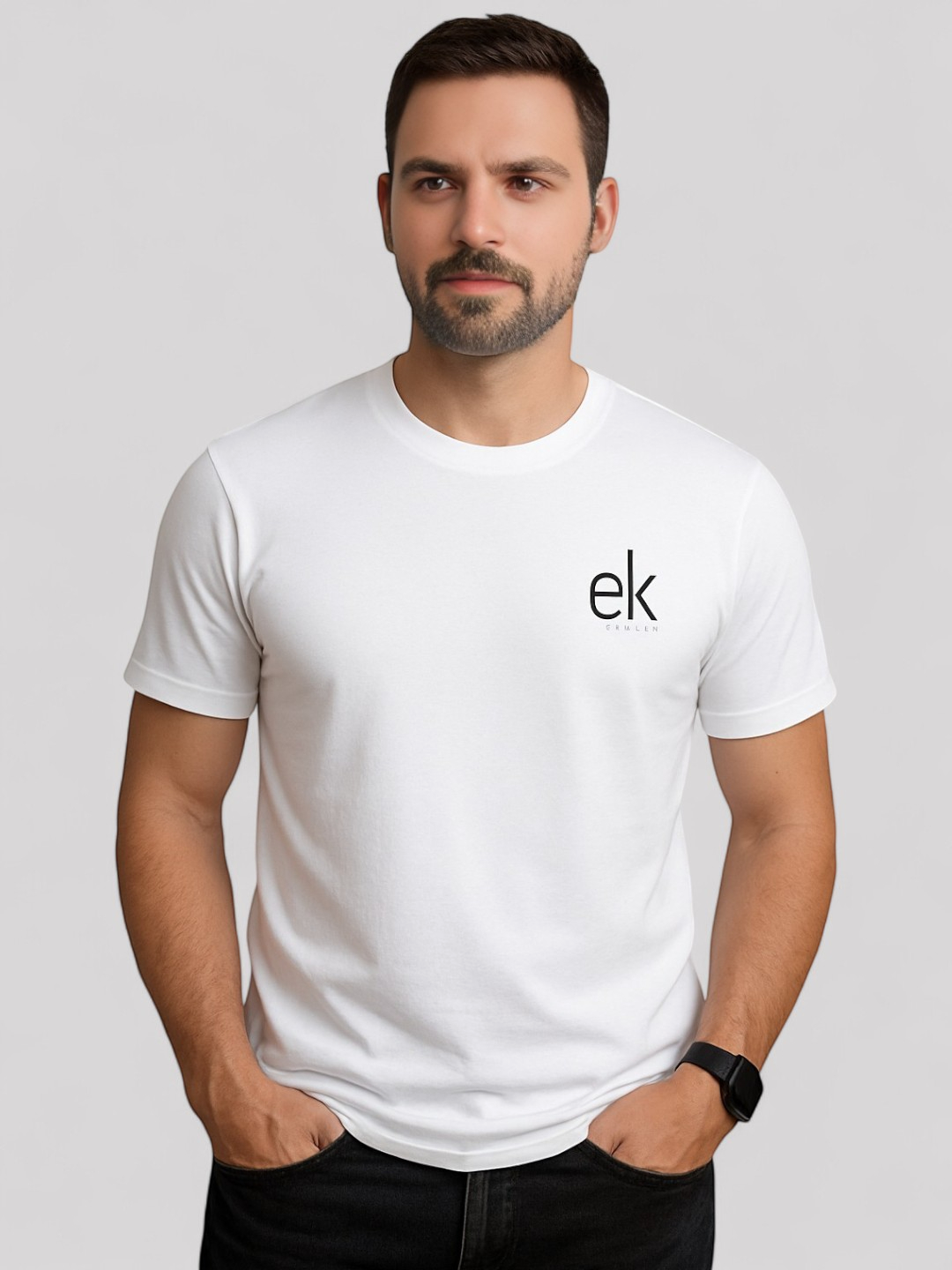 Men's Premium Fabric Sarina T-Shirt White – Solid