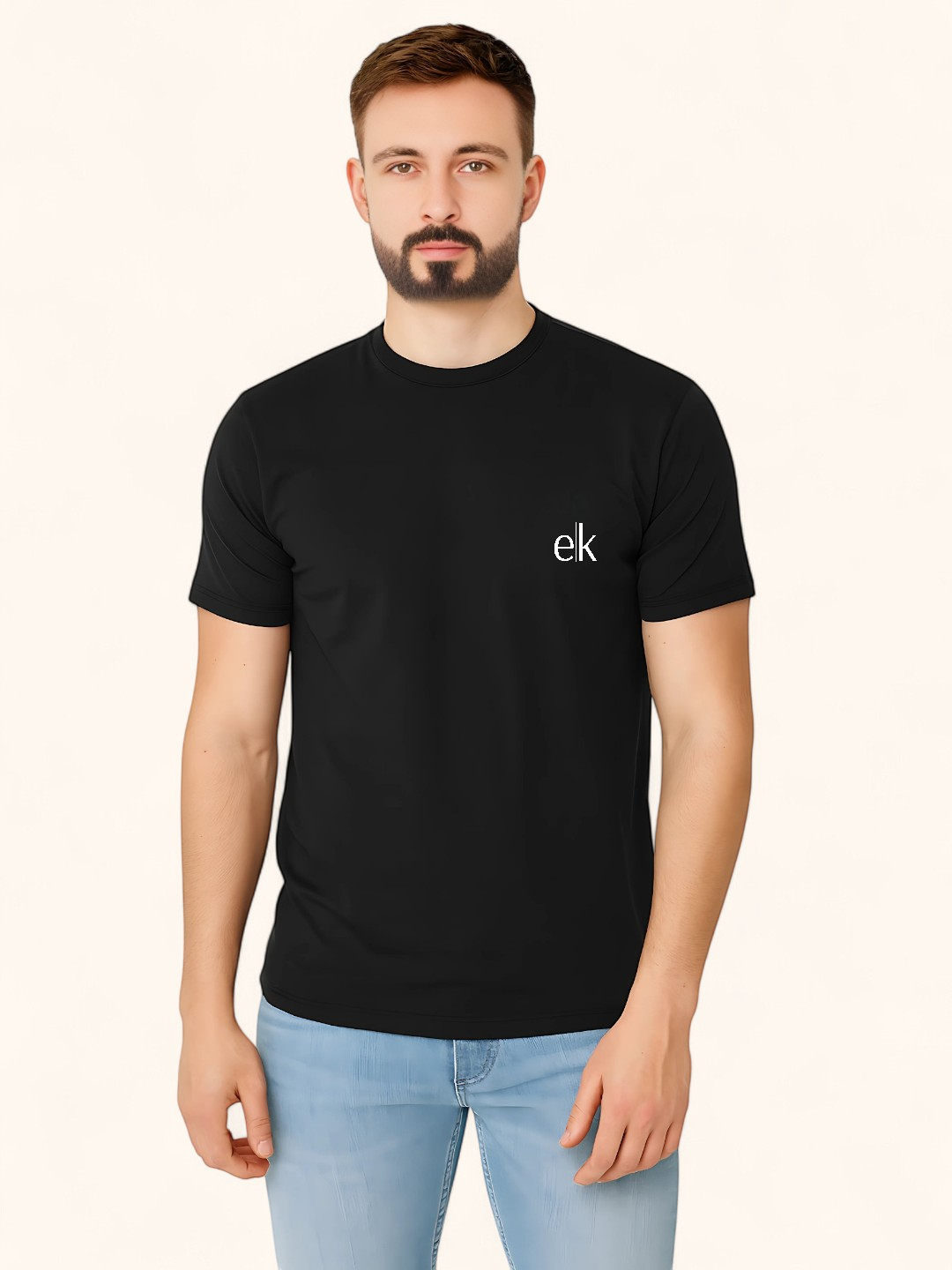 Men's Premium Fabric Sarina T-Shirt Black – Solid