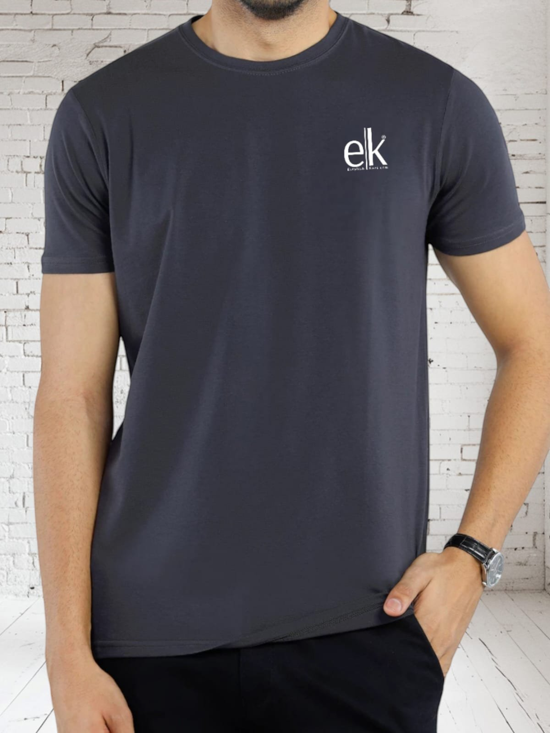Men's T-Shirt Dark Grey – Slim Fit
