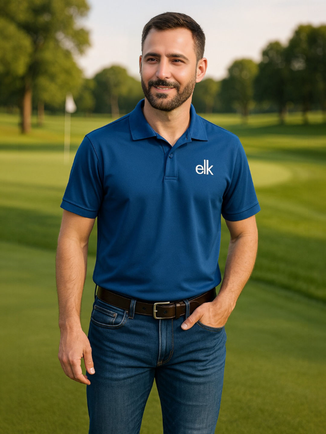 Men's Premium Fabric Polo T-Shirt Navy Blue – Solid