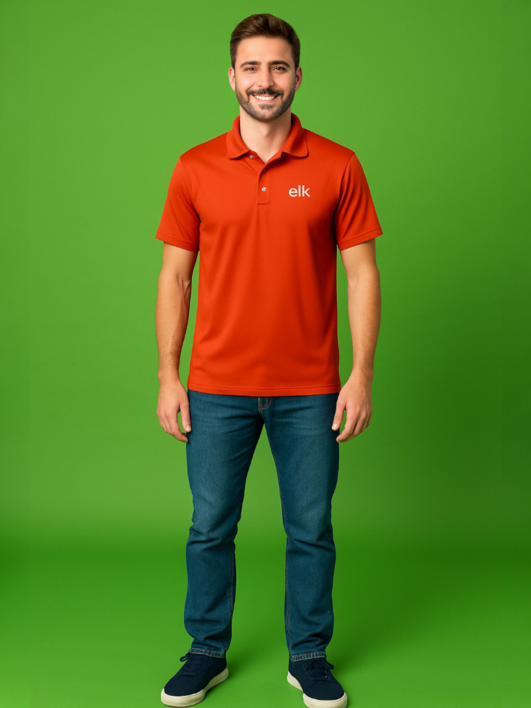 Men's Premium Fabric Polo T-Shirt Orange – Solid