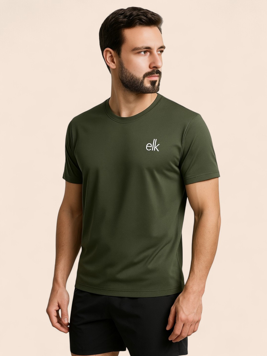 Men's Premium Fabric Rolex Knit T-Shirt Olive Green – Slim Fit