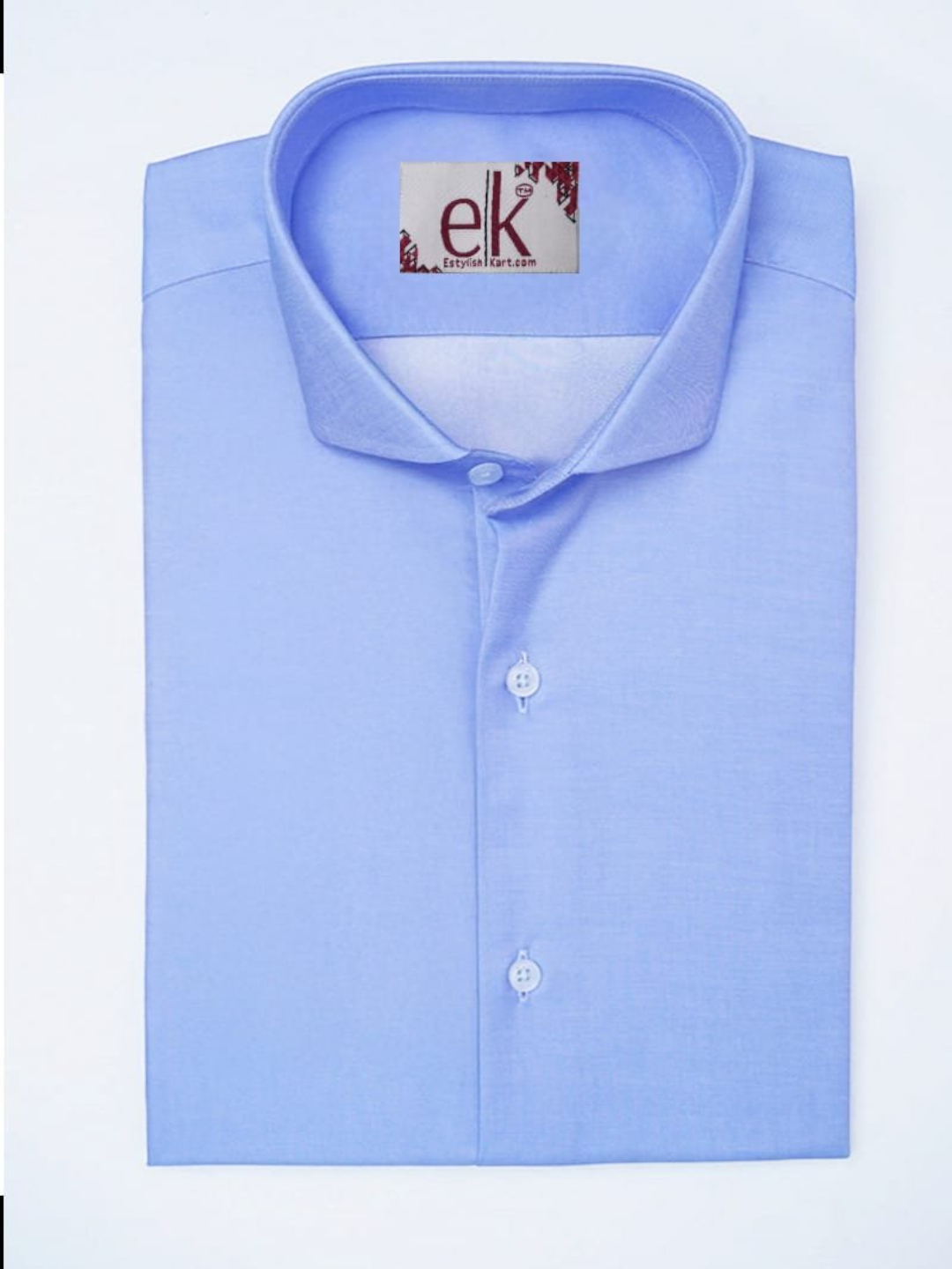 Men's Cotton Shirt Blue – Slim Fit