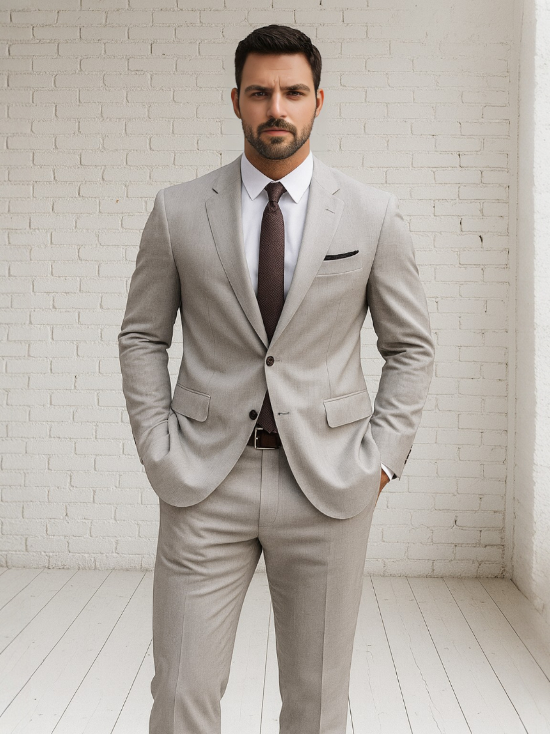 Men's Premium Fabric Blazer Off-White – Solid