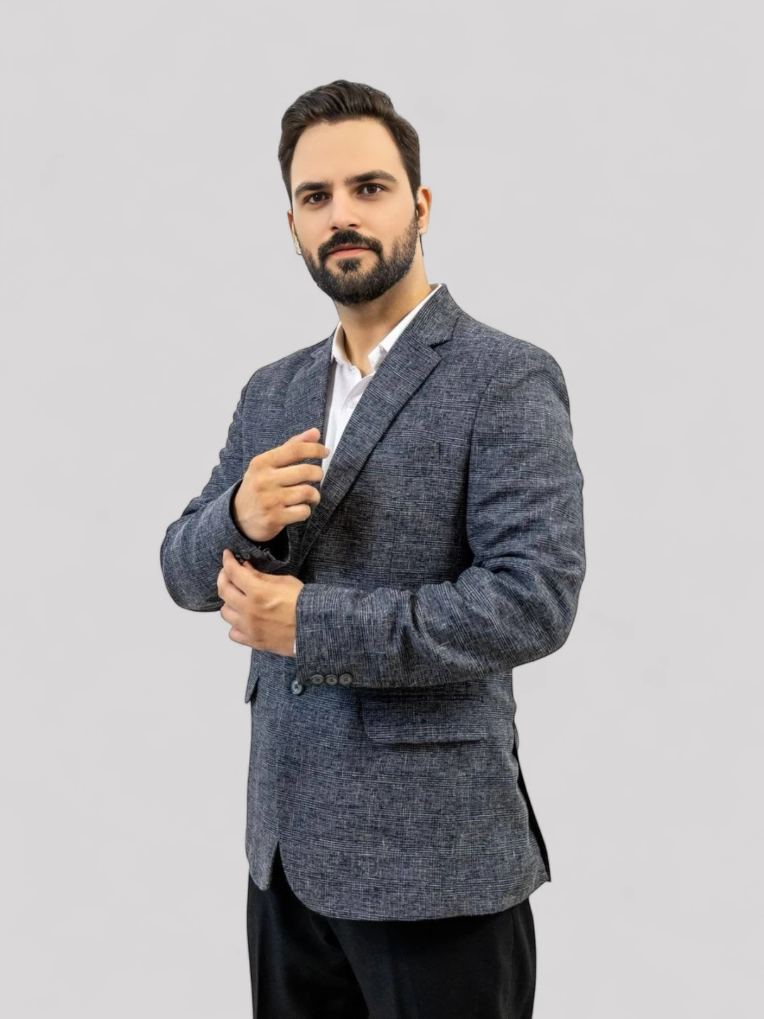 Men's Premium Fabric Blazer Grey – Regular Fit