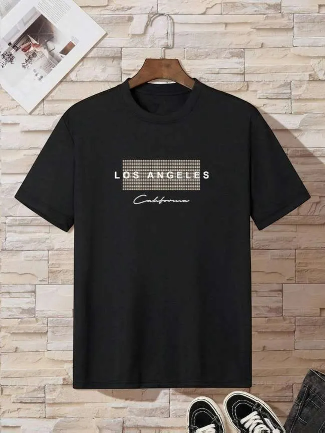 Men's Cotton Blend T-Shirt Black – Graphic Print