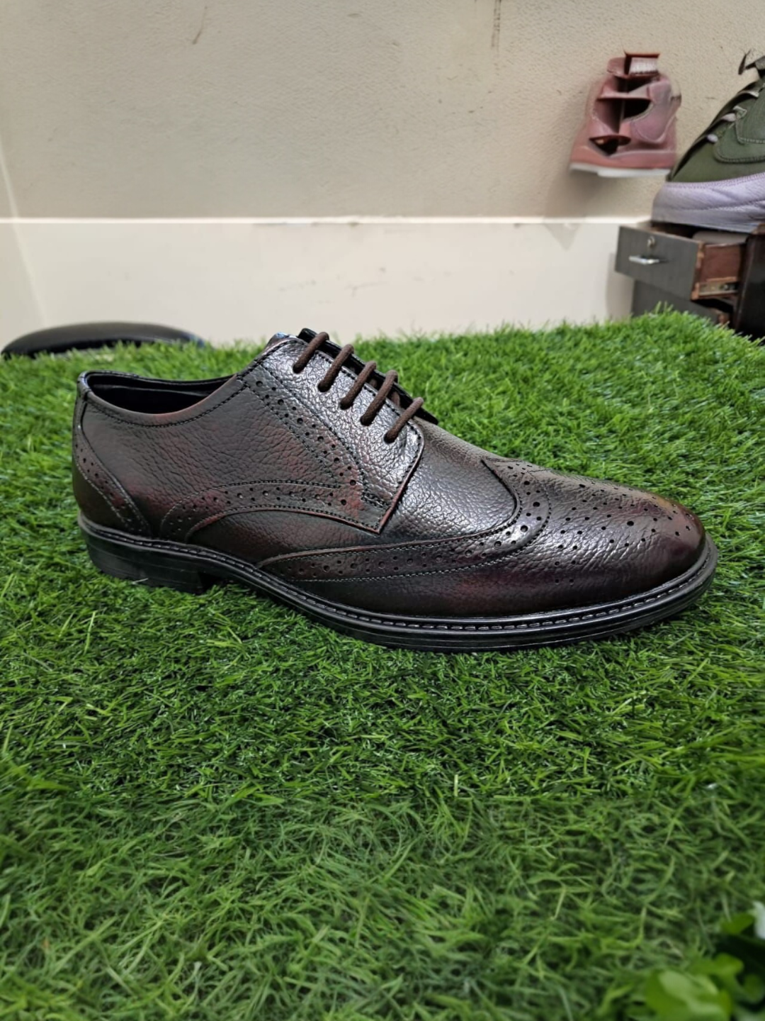Men's Leather Shoes Maroon
