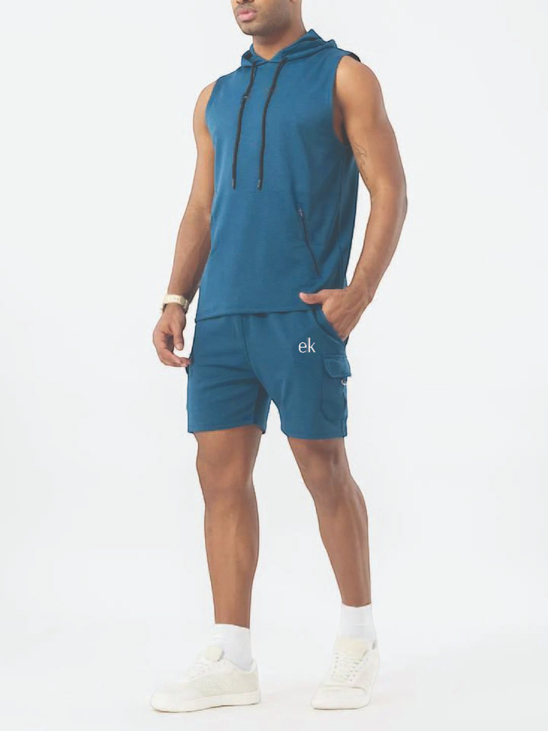 Men's Premium Fabric Shorts Cyan – Regular Fit