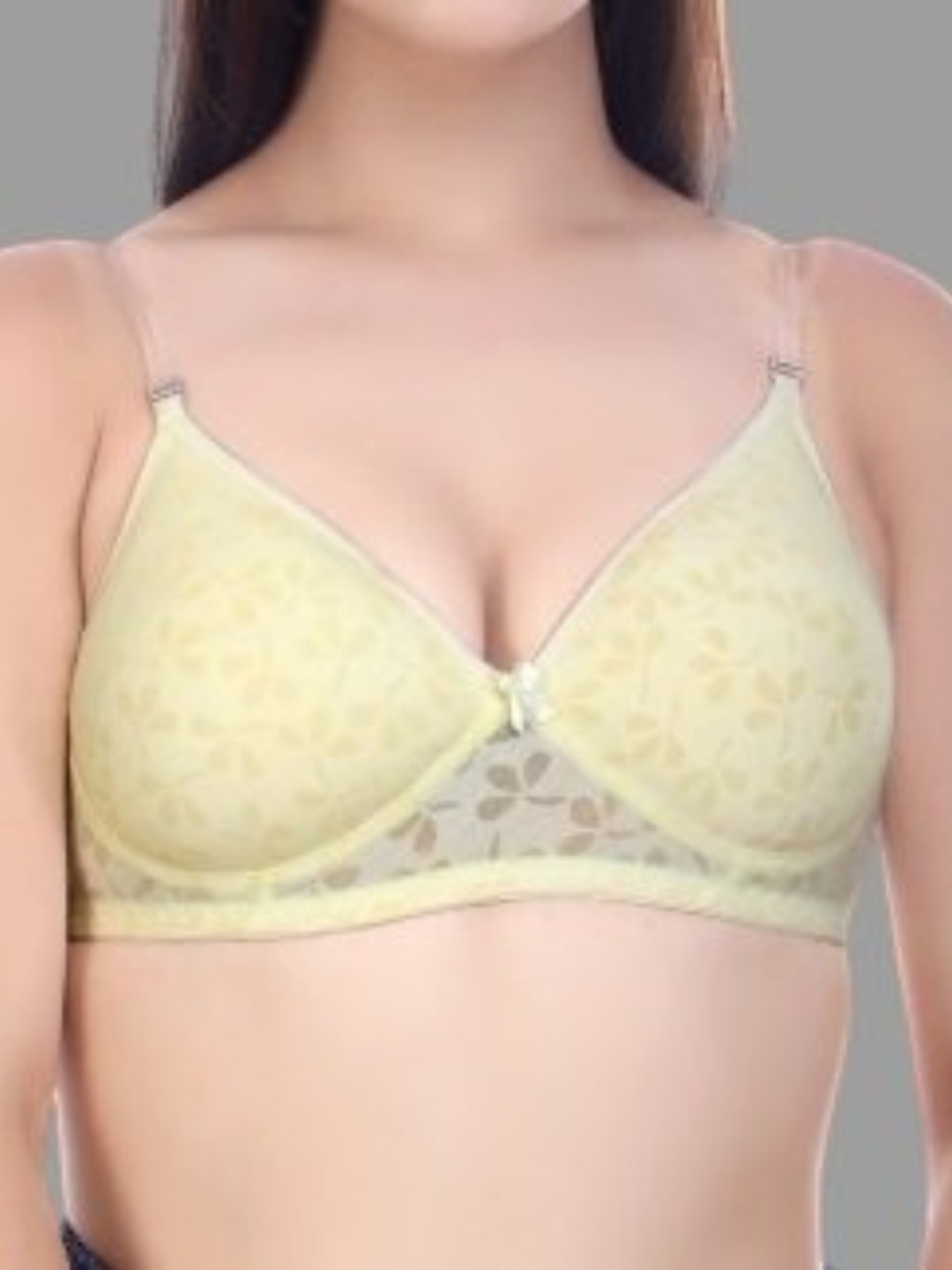 Women's Bra Yellow – Printed