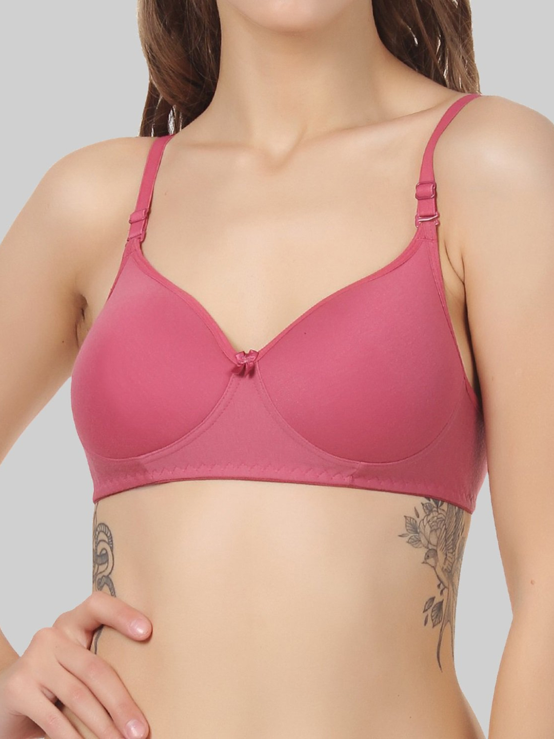 Lightly Padded Full Coverage Comfort Bra Pink