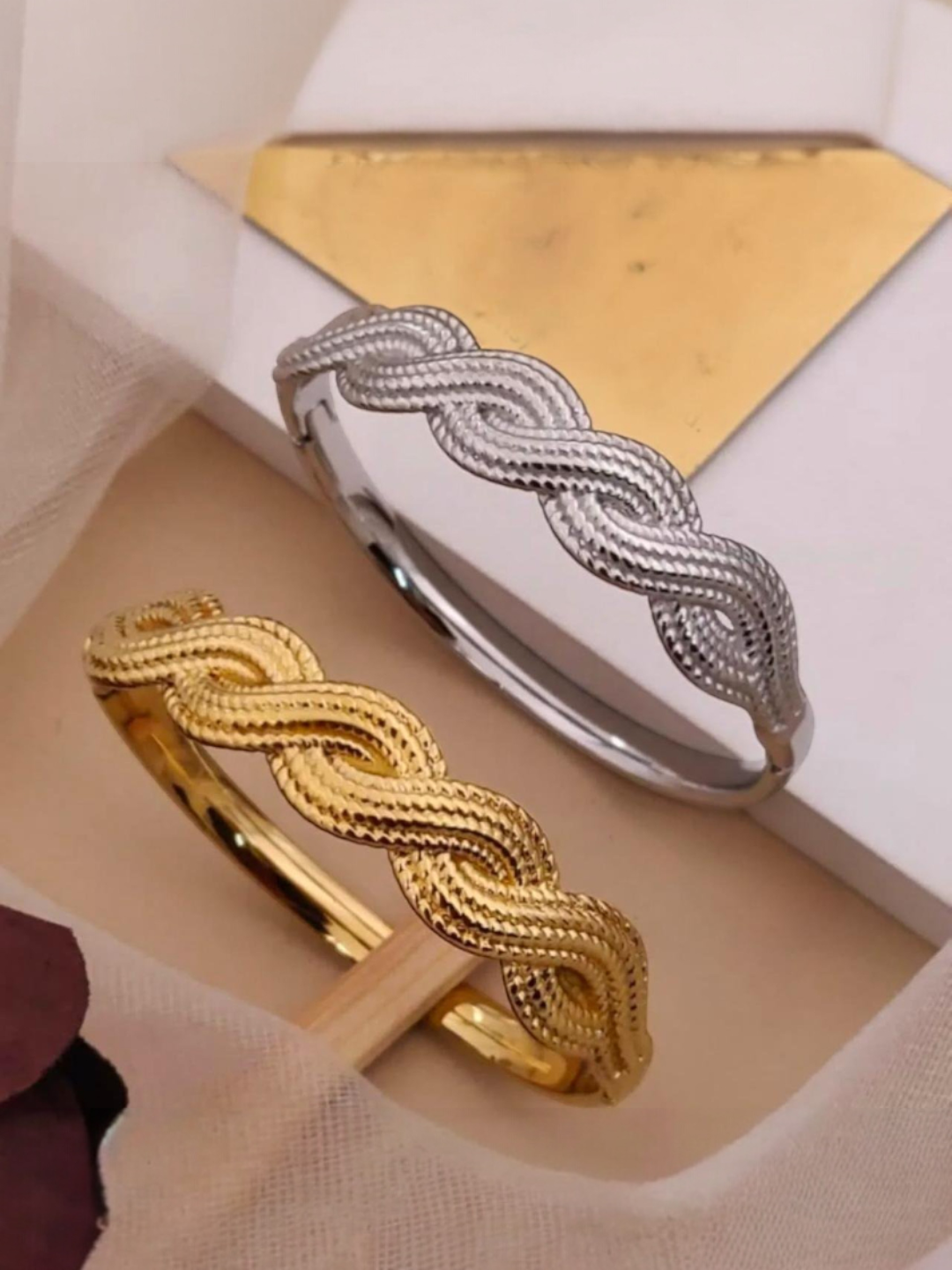 Women Gold Plated Cuff Bracelet