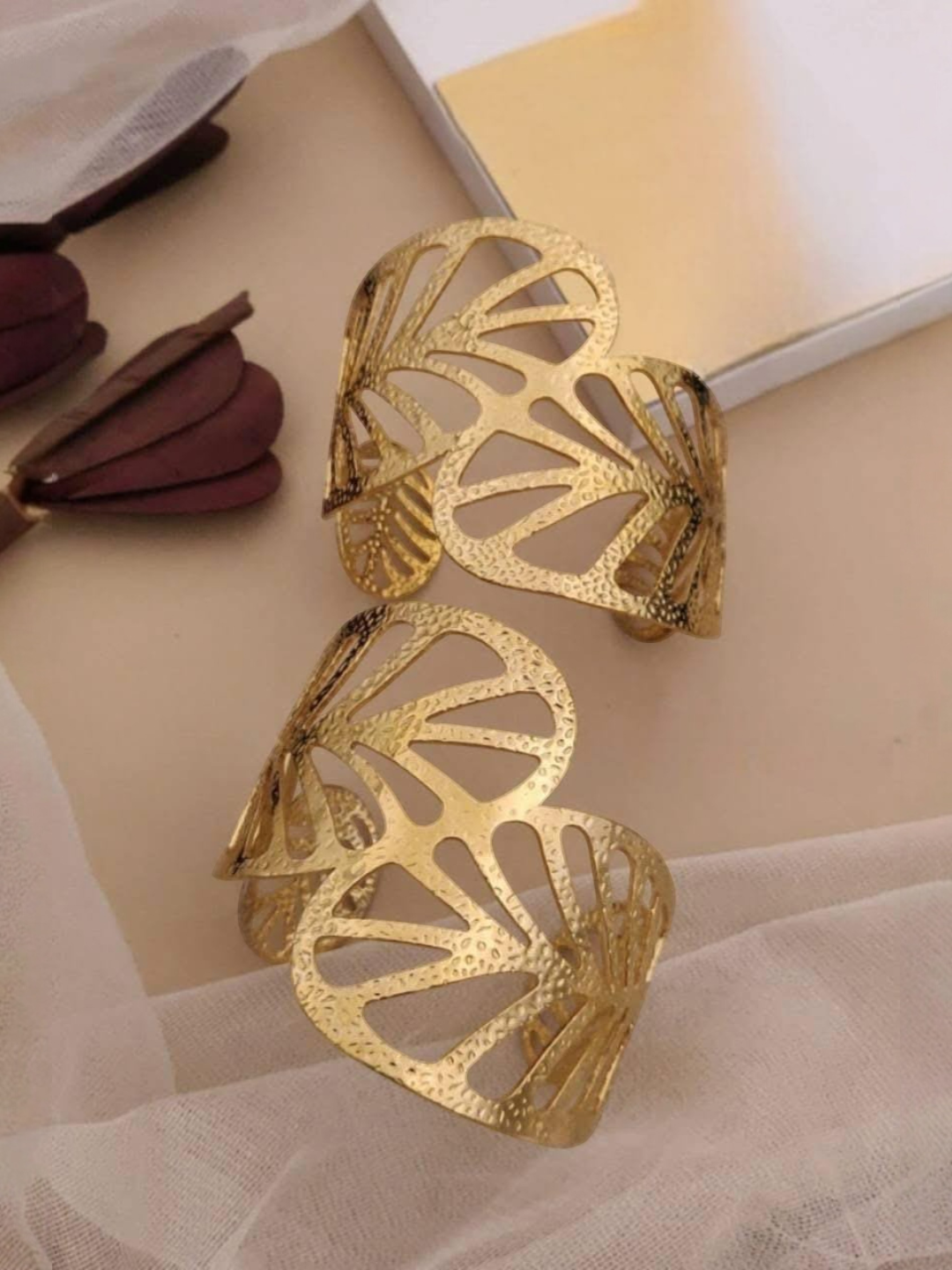 Women Gold-Plated Slip-On Cuff Bracelet