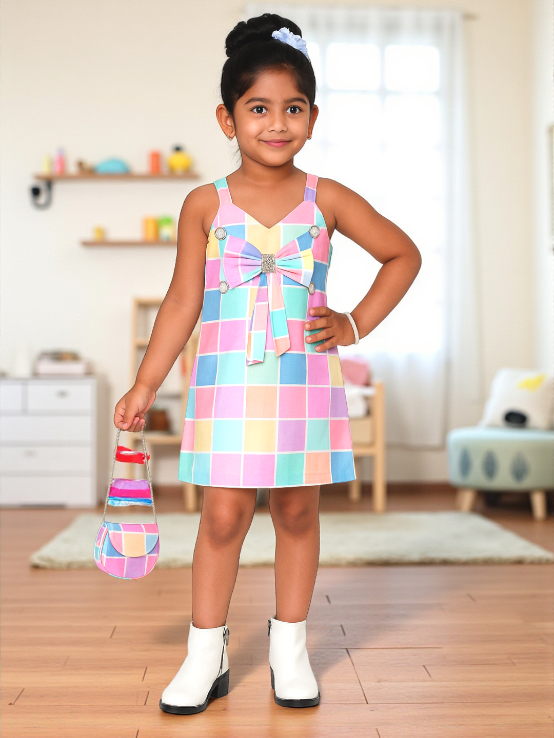 Girls' Tencel Dress Multicolour – Ready to Wear