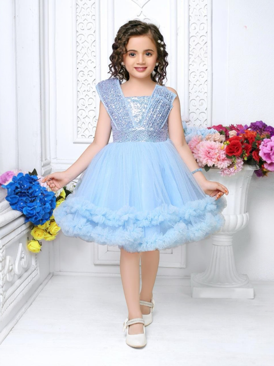 Girls' Dress Sky Blue