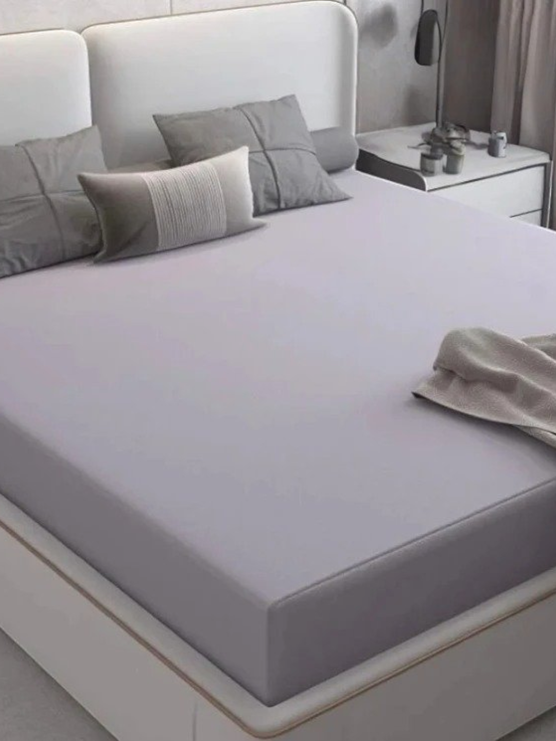 Cotton Mattress Protector Grey