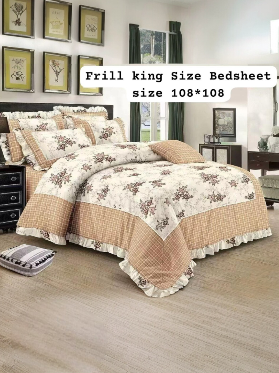 Frill King Size 3pc Bedsheet Set