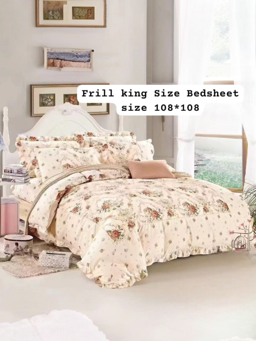 Frill King Size 3pc Bedsheet Set