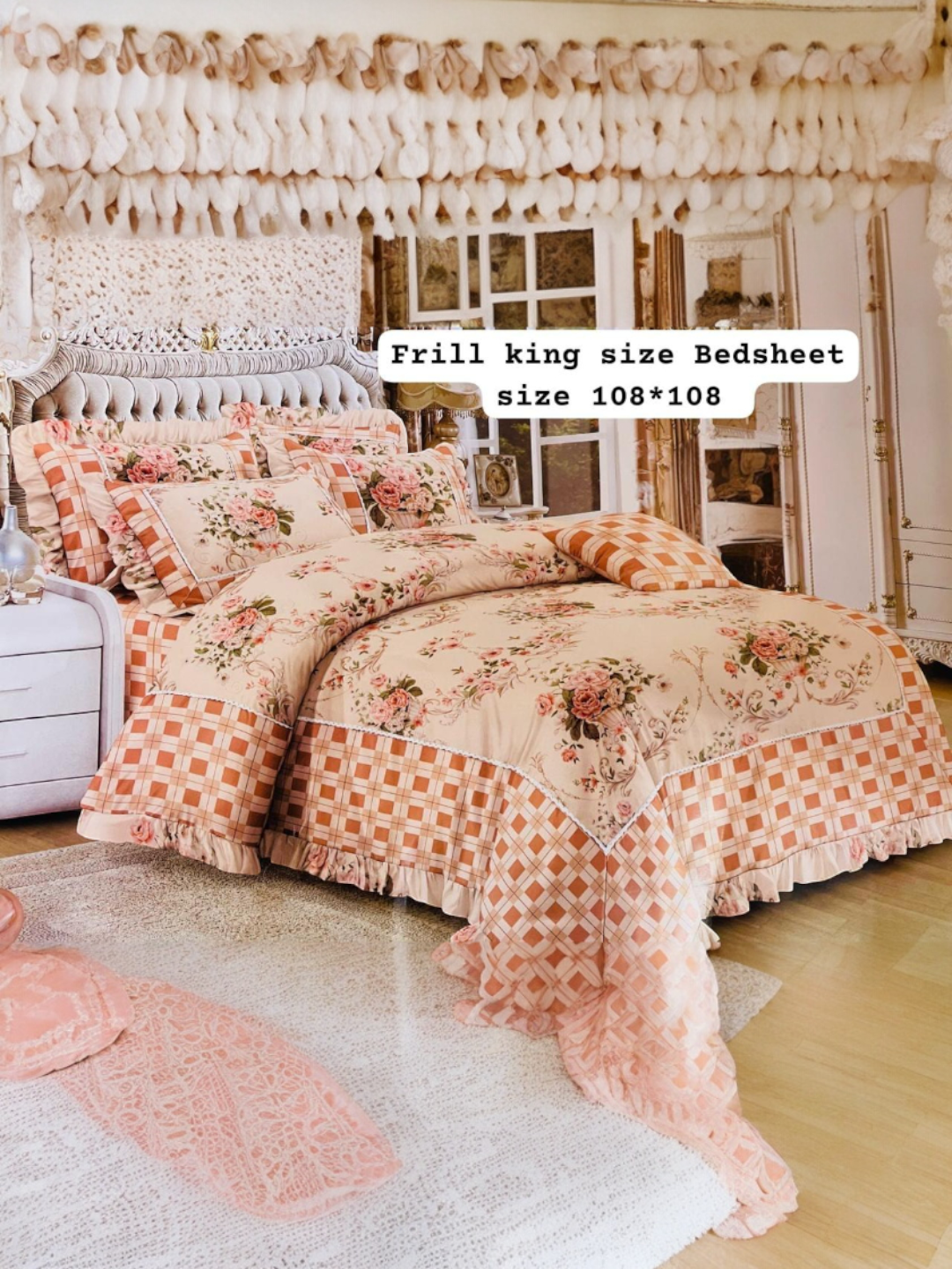 Frill King Size 3pc Bedsheet Set