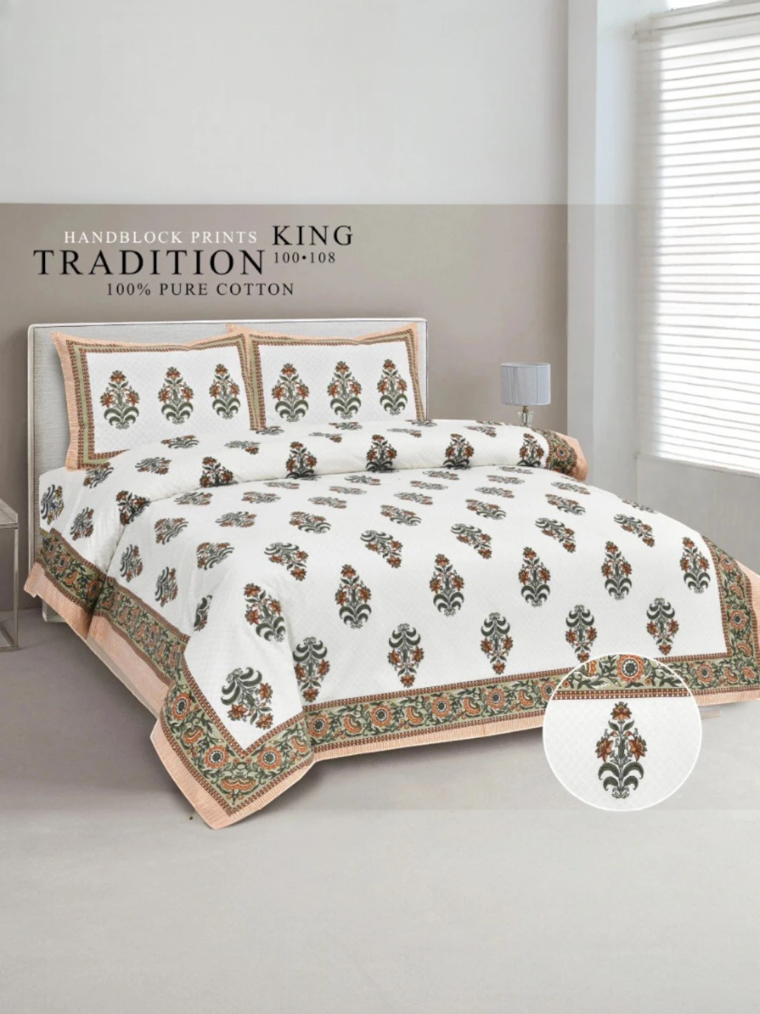 Cotton Bedsheet Peach
