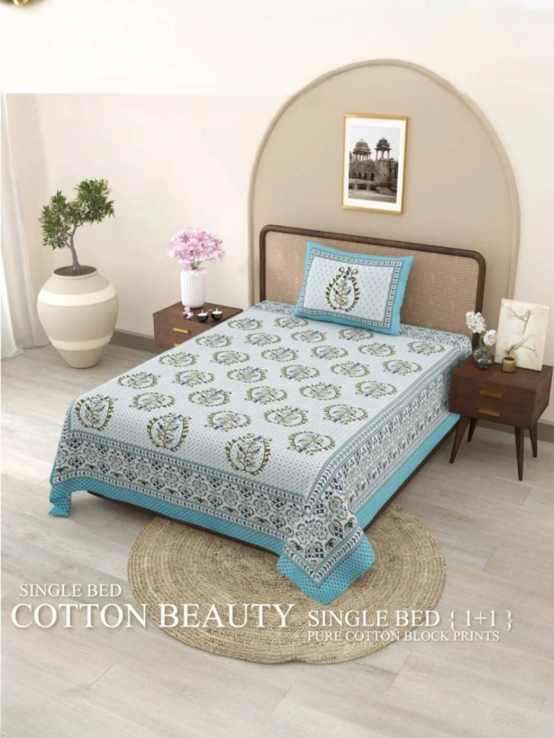 Cotton Bedsheet Blue