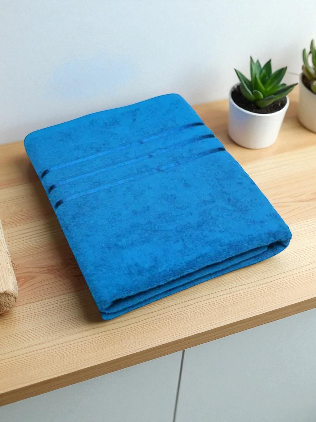 Stripe Cotton 400 GSM Bath Towels Blue