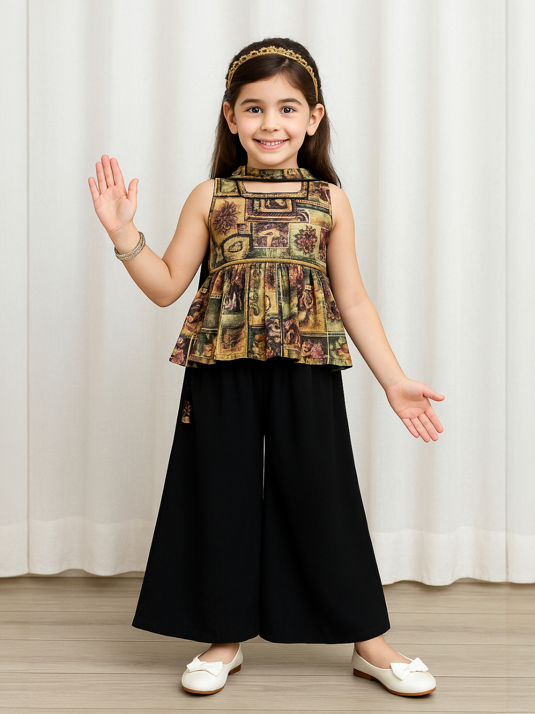 Girls' Kurta Set Black