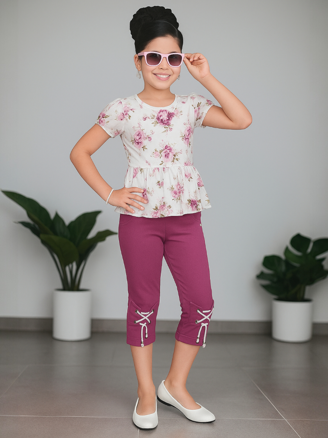 Girls' Premium Fabric Clothing Set Pink – Ready to Wear