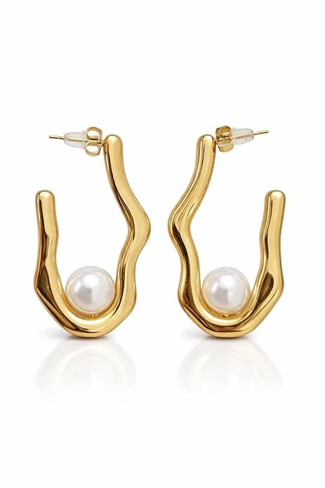 Women's Stainless Steel Earrings Gold
