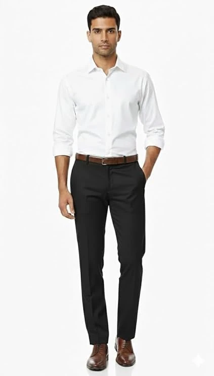 Men's Cotton Trousers Black – Formal