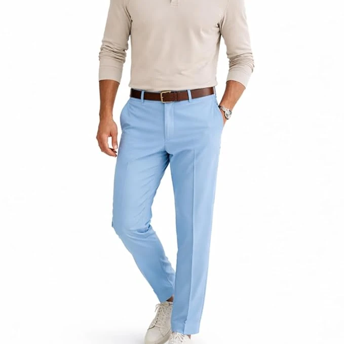 Men's Cotton Trousers Navy Blue – Formal