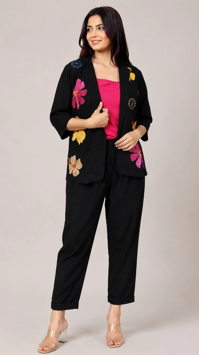 Black Double-Breasted Blazer