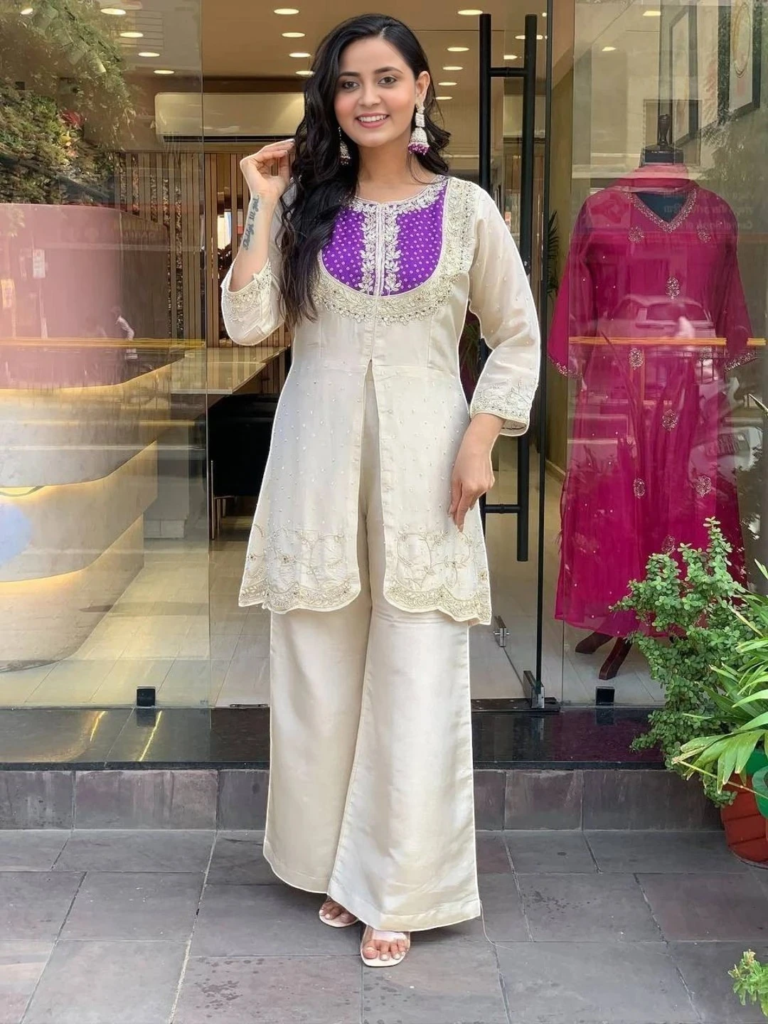 White Embroidered Co-Ord Set