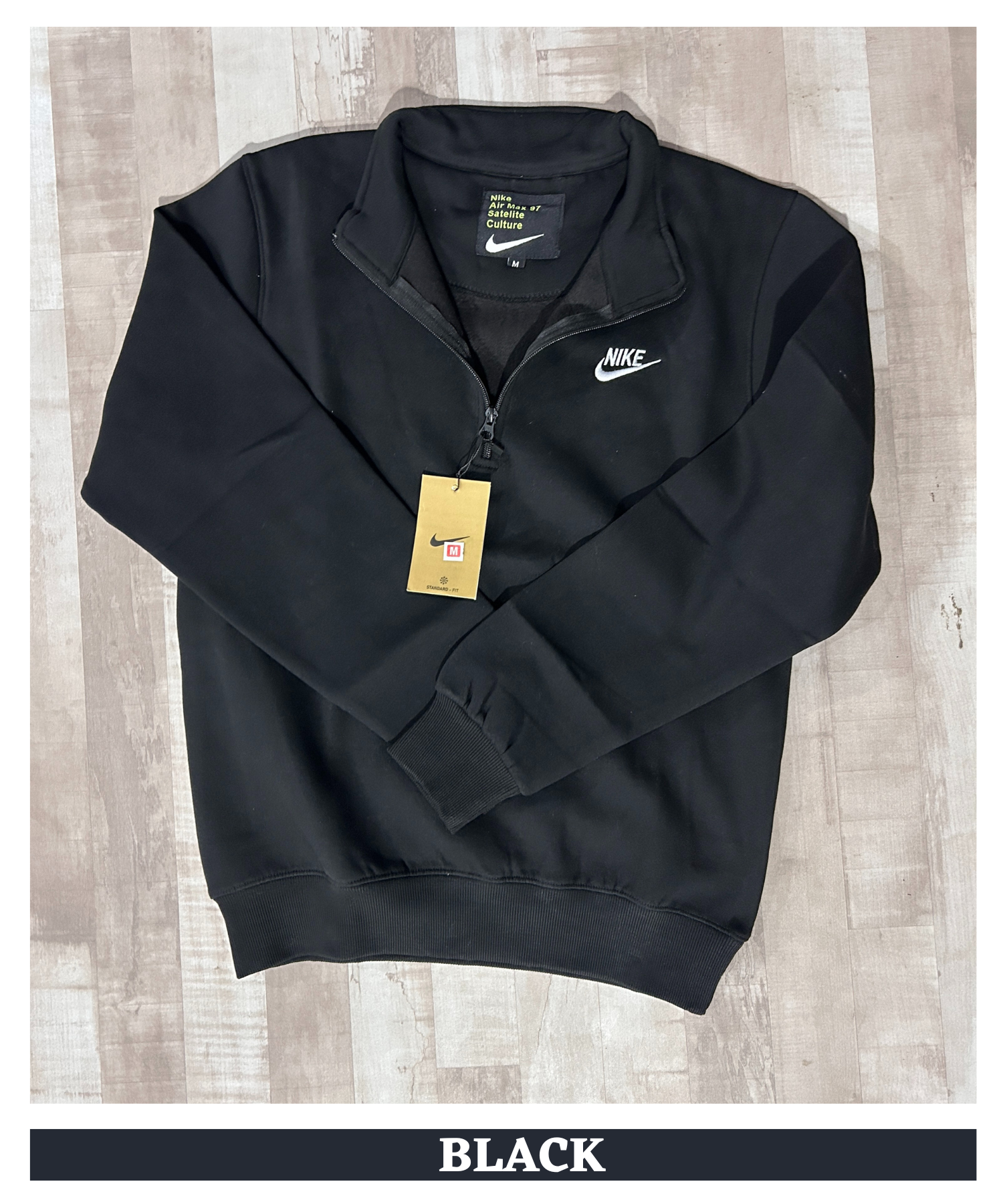 Premium Quality 100% Cotton Fleece Half Zipper SweatShirt ( 325 GSM) — view 2