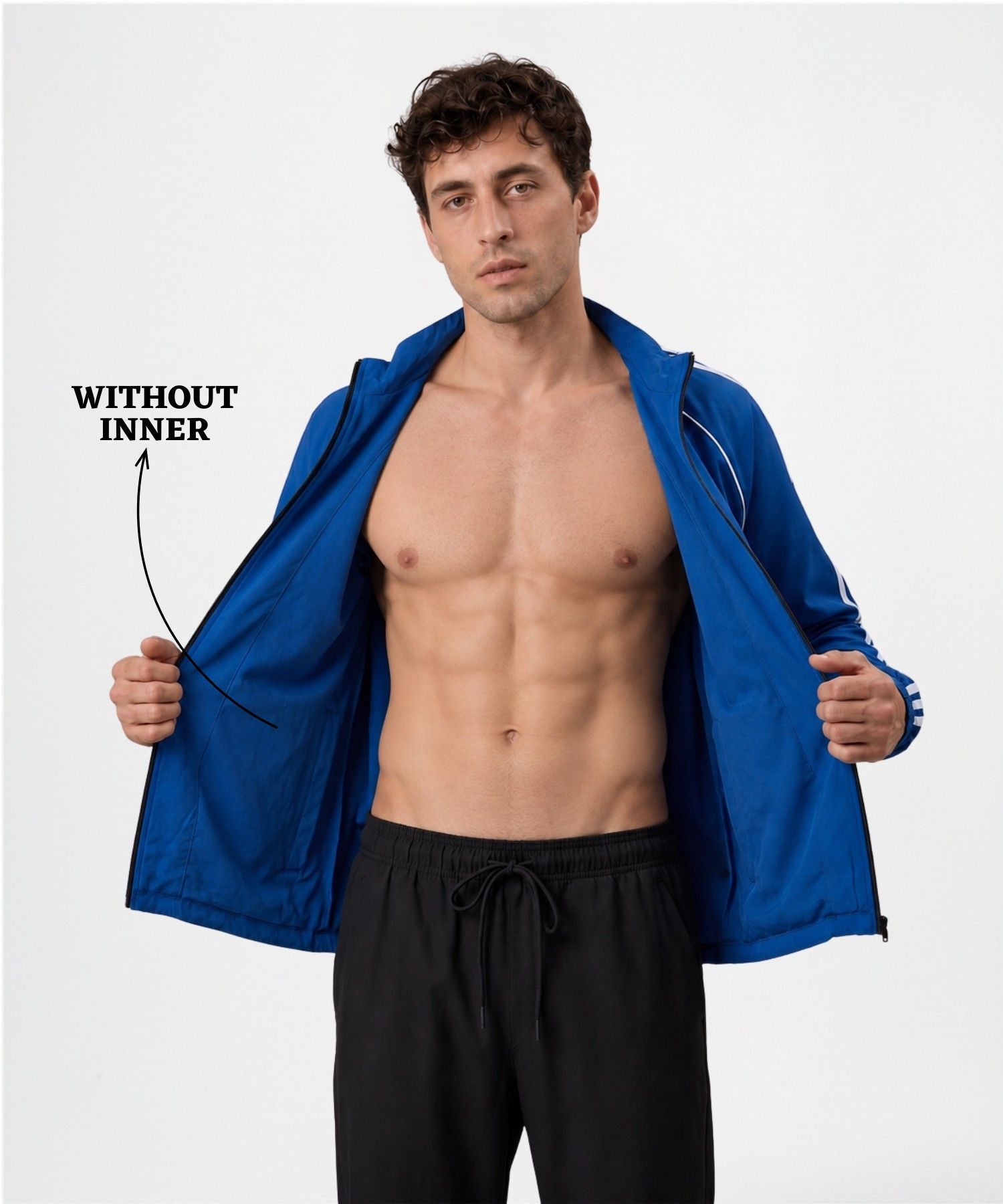 Men's Premium Imported Nylon crush Lycra Sports Jacket | Without Inner Fabric — view 7